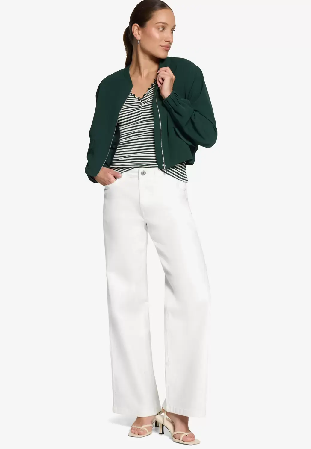 Zero Shirt Kurz 1/2 Arm, Green/Cream