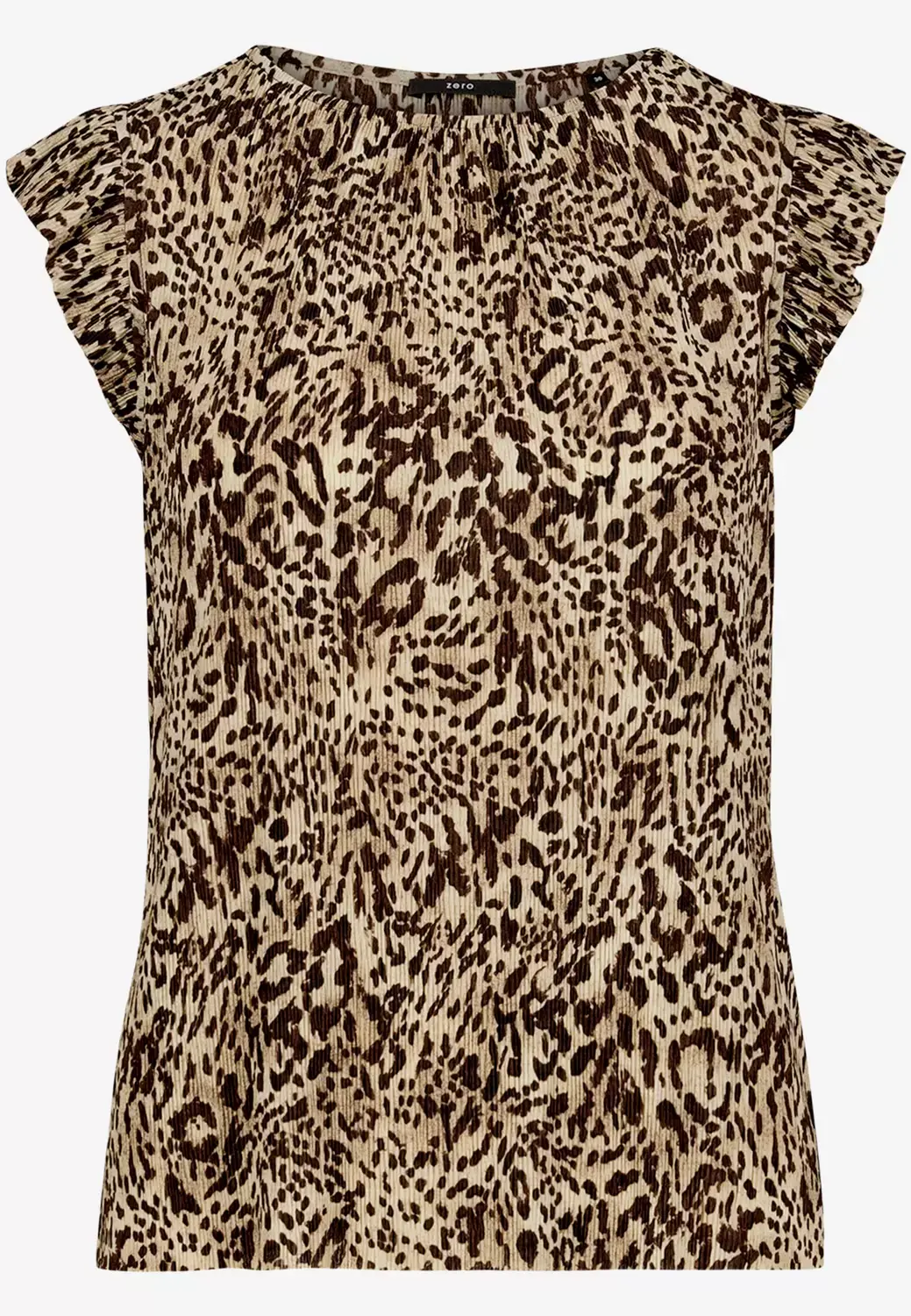 Zero Shirt Kurz 1/2 Arm, Beige/Brown