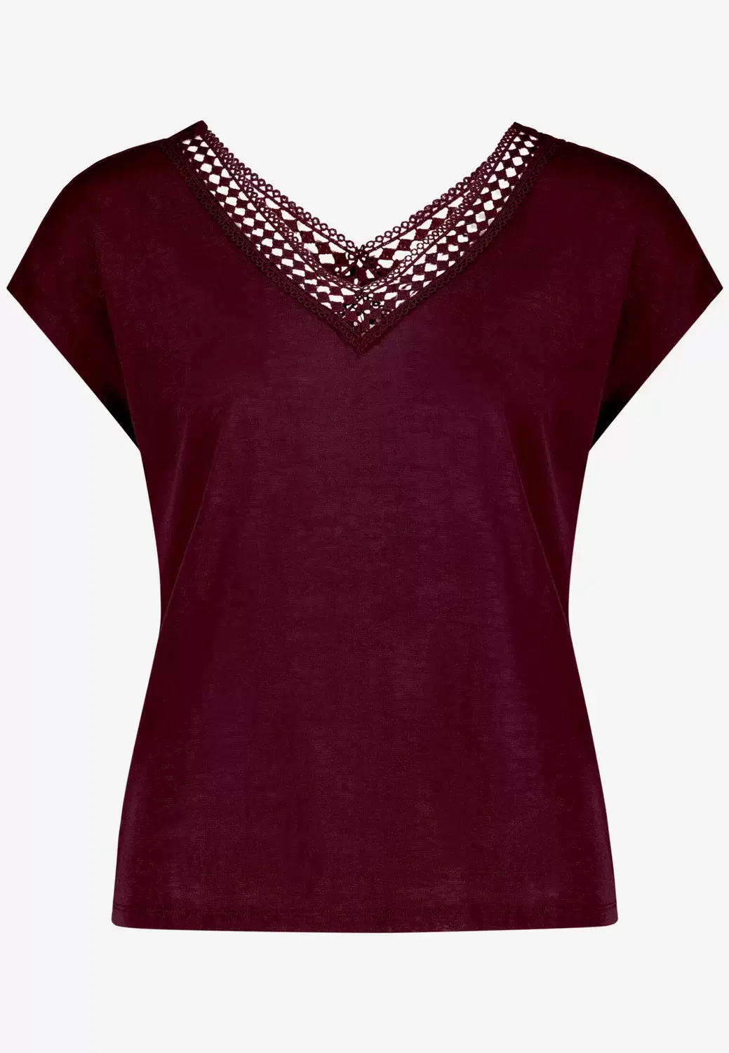 Zero Shirt Kurz ohne Arm, Dark Aubergine