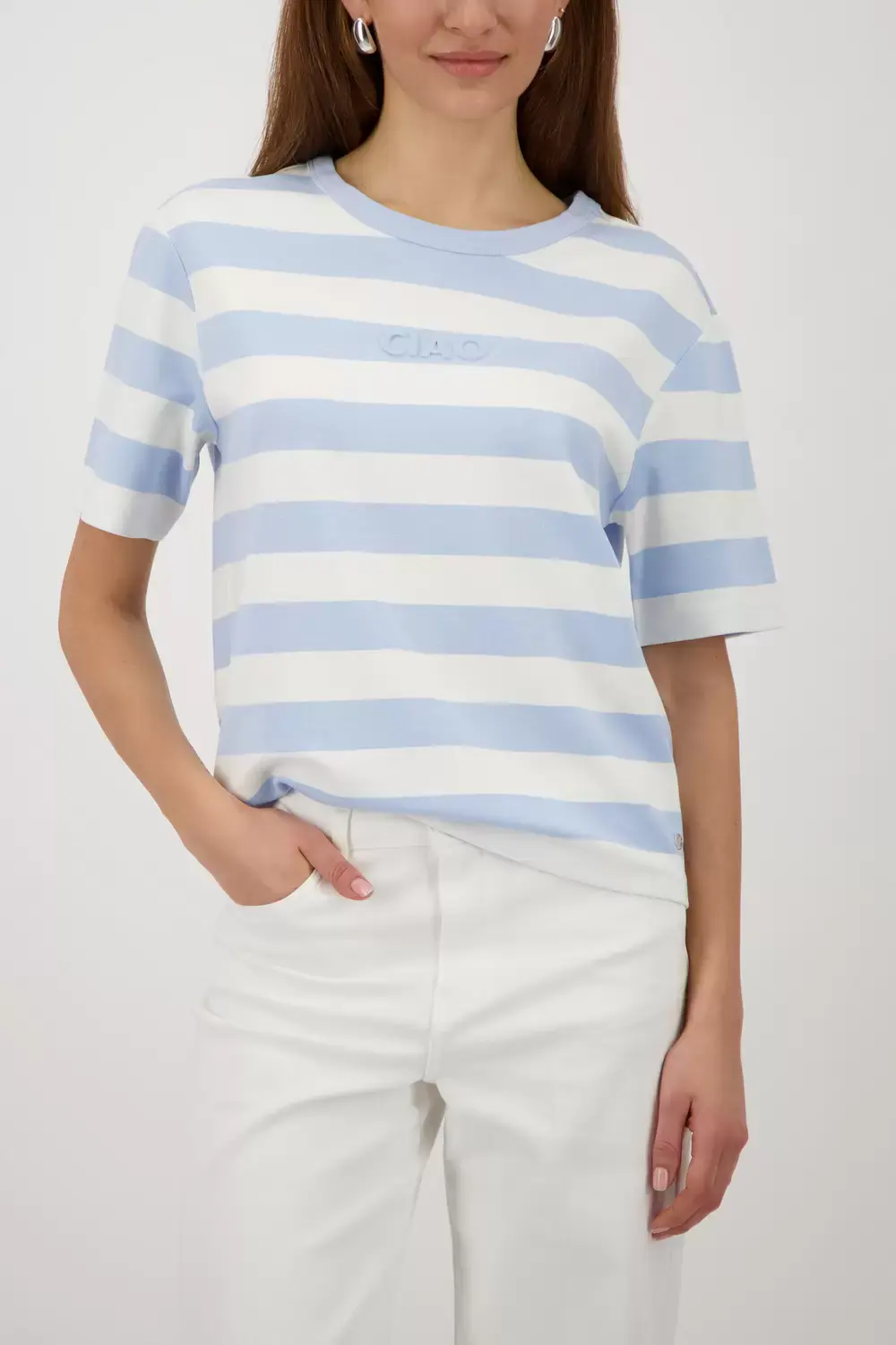 monari Sweatshirt, light sky ringel