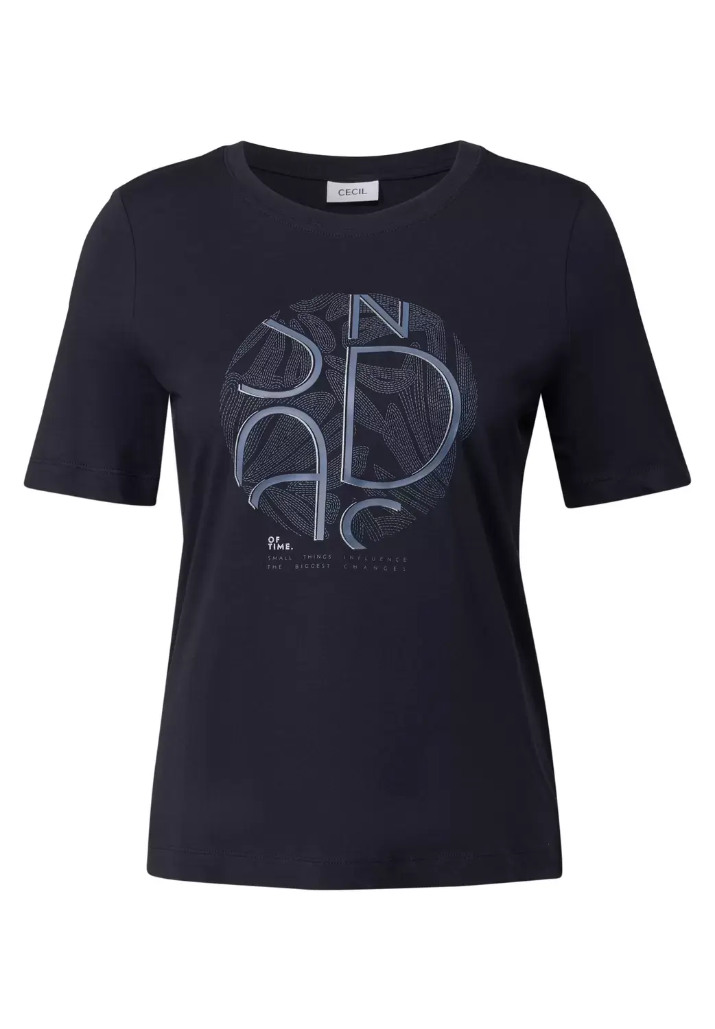 cecil Basic Circle FP Shirt, urban dark blue