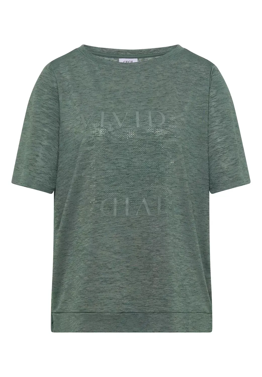 cecil LINEN OPTIC_FP T-Shirt, just khaki