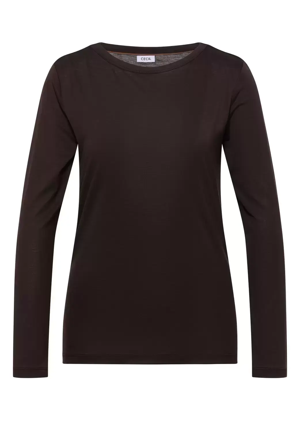 cecil NOS Solid Layering Shirt, truffle brown