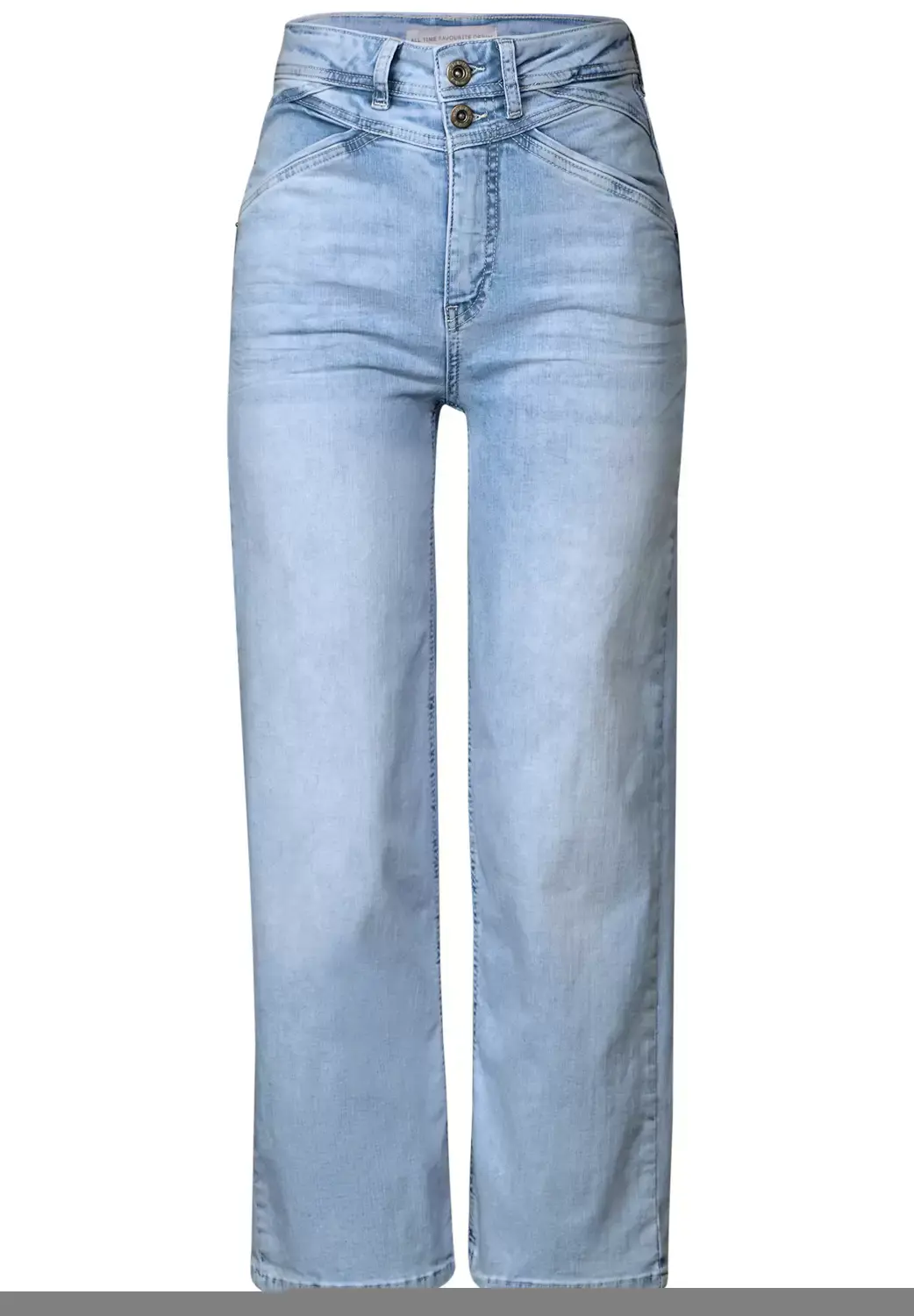 Street One QR Style-Wide Leg,hw,bleached, Super Bleach washed