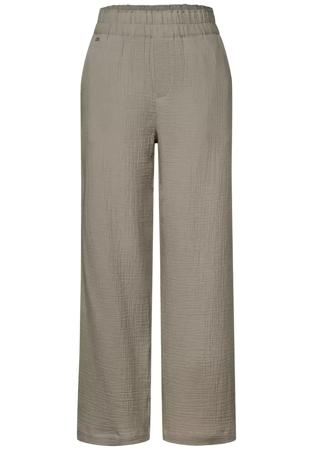 Street One LTD QR musseline_Wide Leg HW, cool ivory