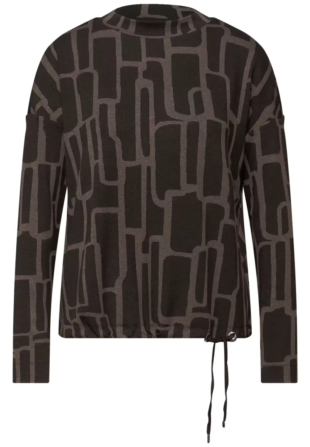 Street One LTD QR dessin turtle neck shir, darkest brown