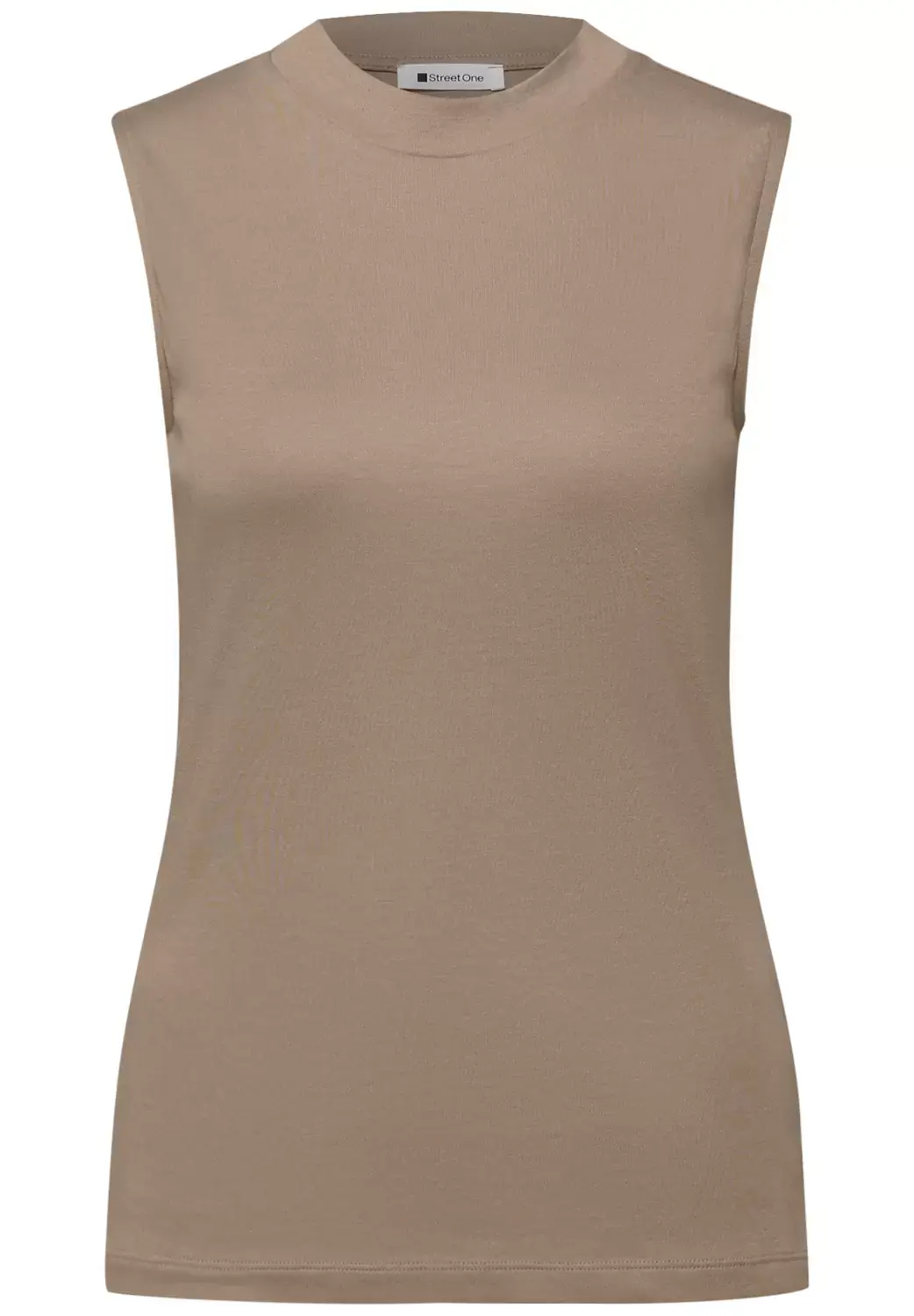 Street One LTD QR basic turtle neck top, light terra mocha