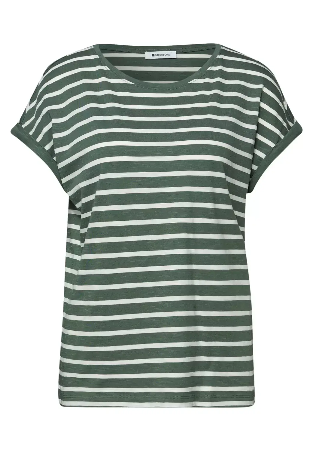 Street One SOL_LTD QR two-color stripe sh, bound green