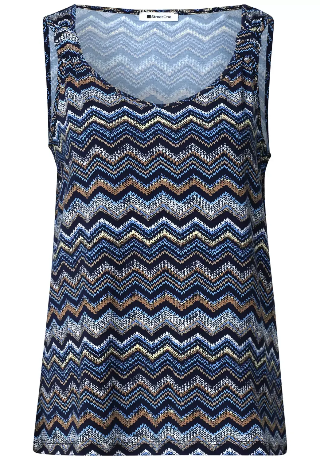 Street One EOS_Top w. knot detail_AOP, frozen wave