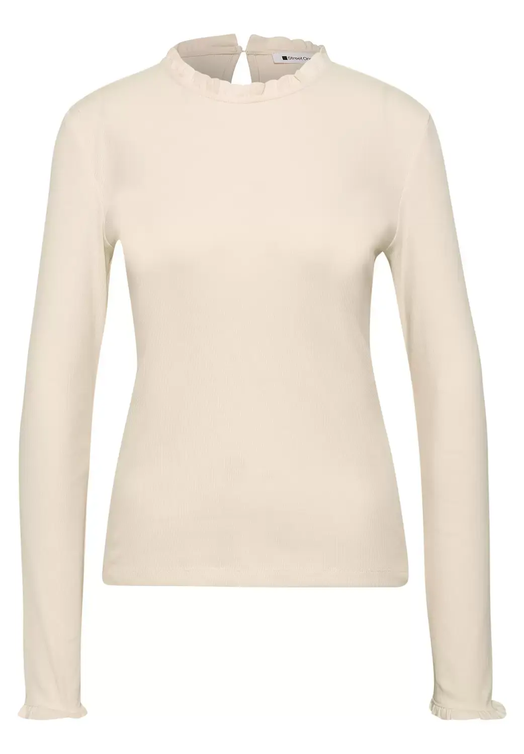 Street One EOS_Shirt w. frills, pure beige