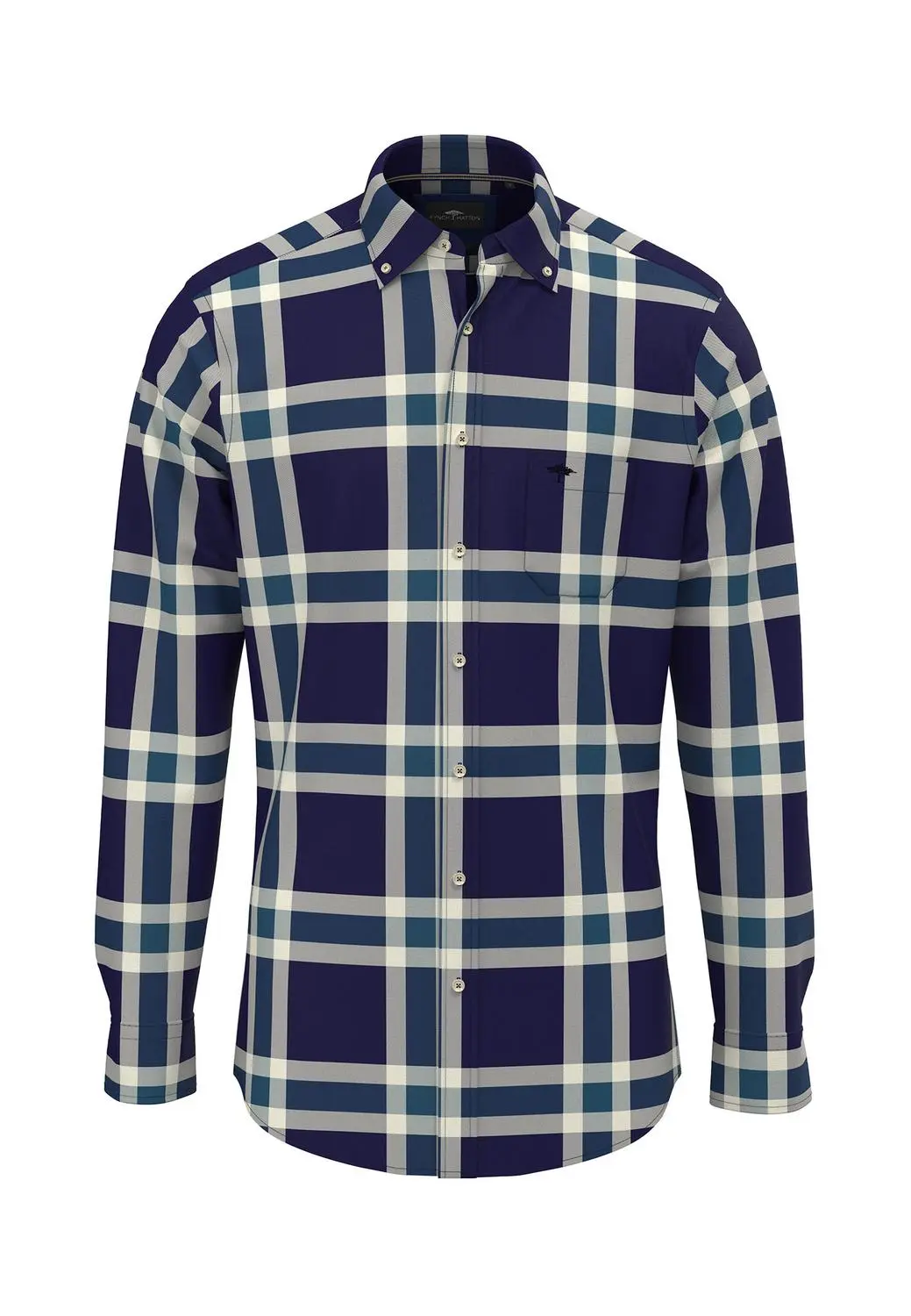 Fynch Hatton Big Check, B.D., 1/1, navy