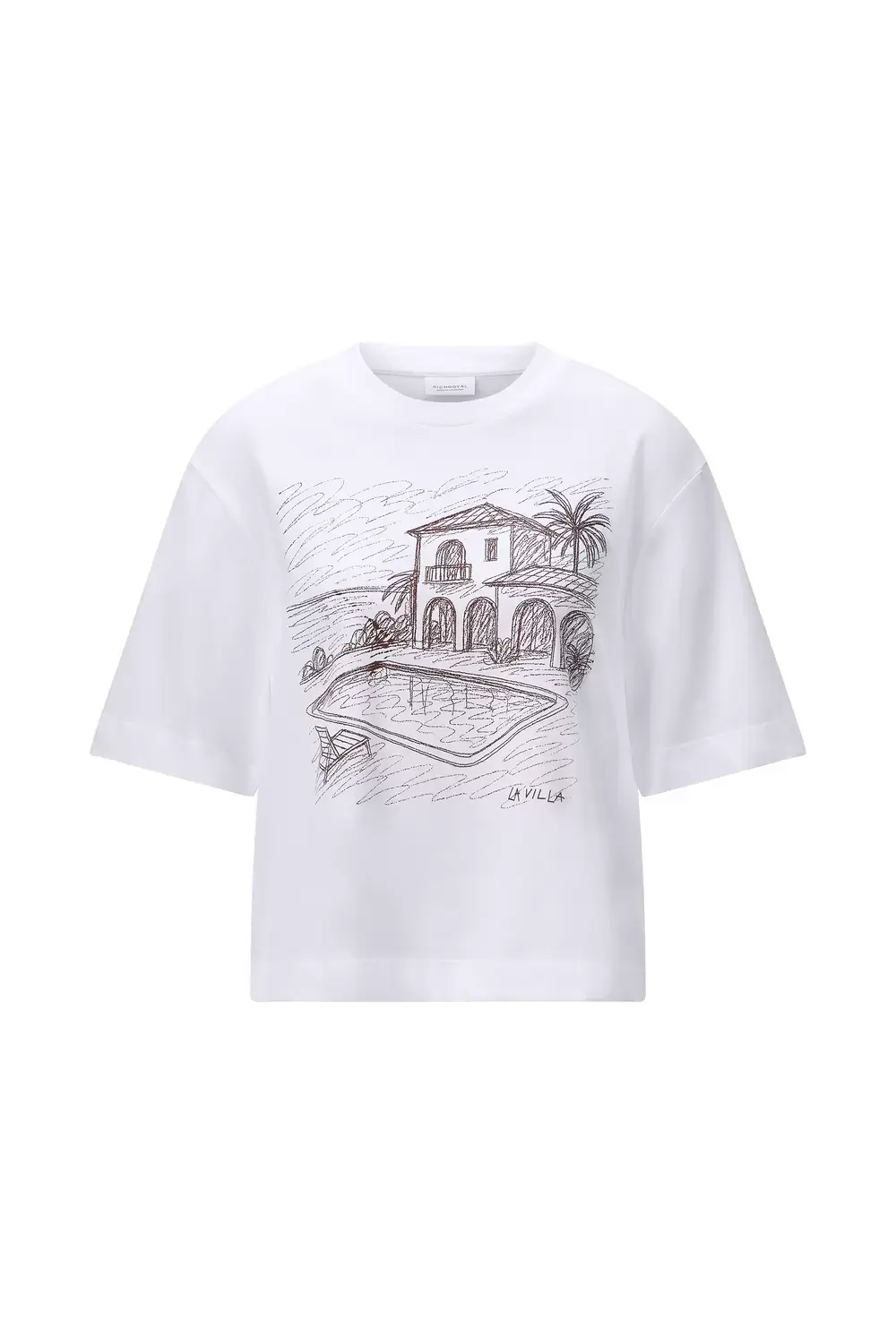 Rich & Royal Gentle Fit T-Shirt with Print, white