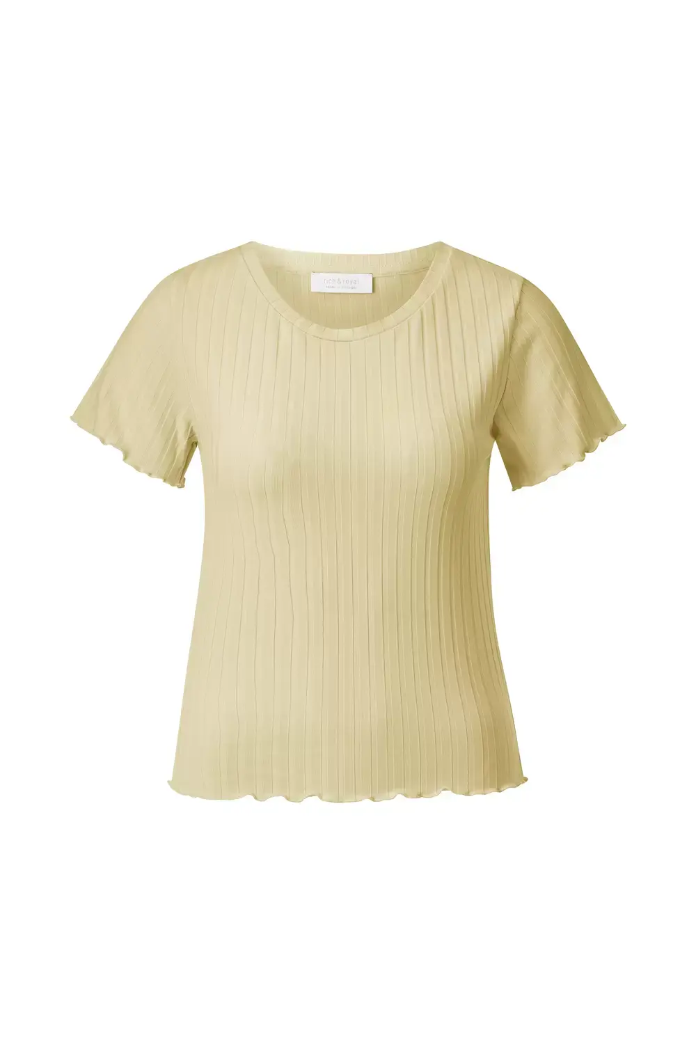 Rich & Royal Rib T- Shirt, soft butter