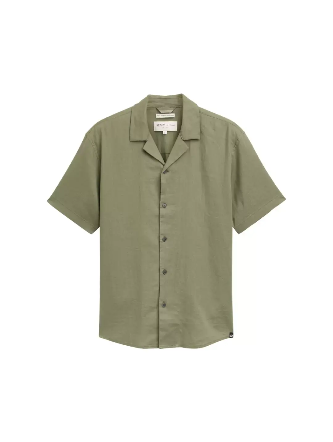 Tom Tailor relaxed viscose linen shirt, tree moss green