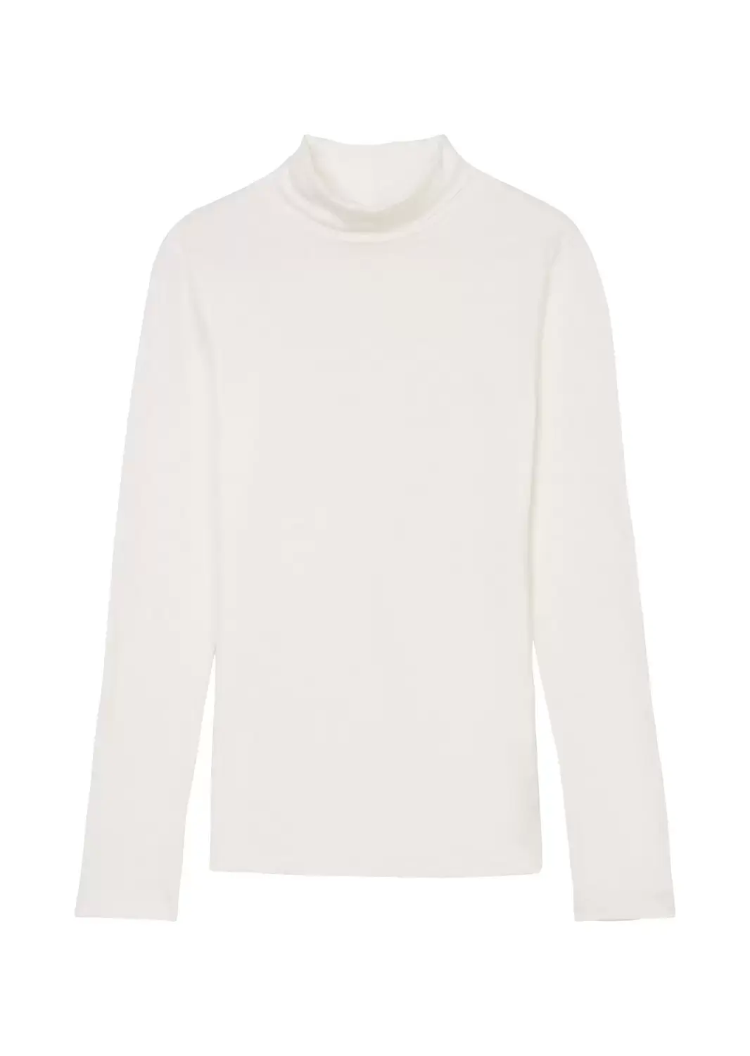 Marc O'Polo DENIM T-Shirt, LSL, Turtleneck, Slim Fit, Silky White
