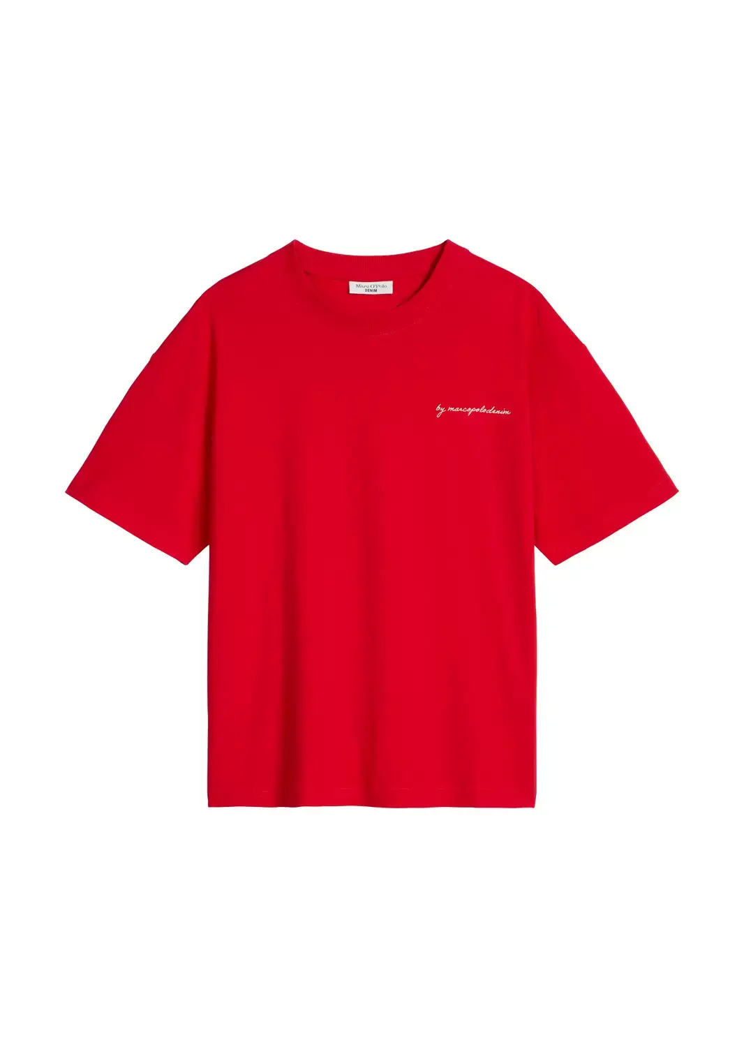 Marc O'Polo DENIM T-Shirt, SSL, Print, Relaxed Fit, Carmine Red