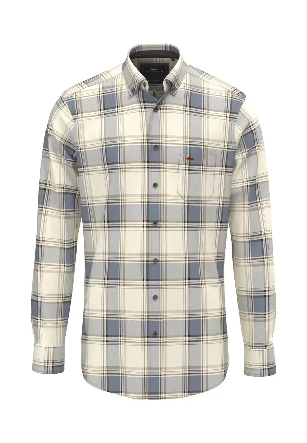 Fynch Hatton Herringbone Check, B.D., 1/1, air blue