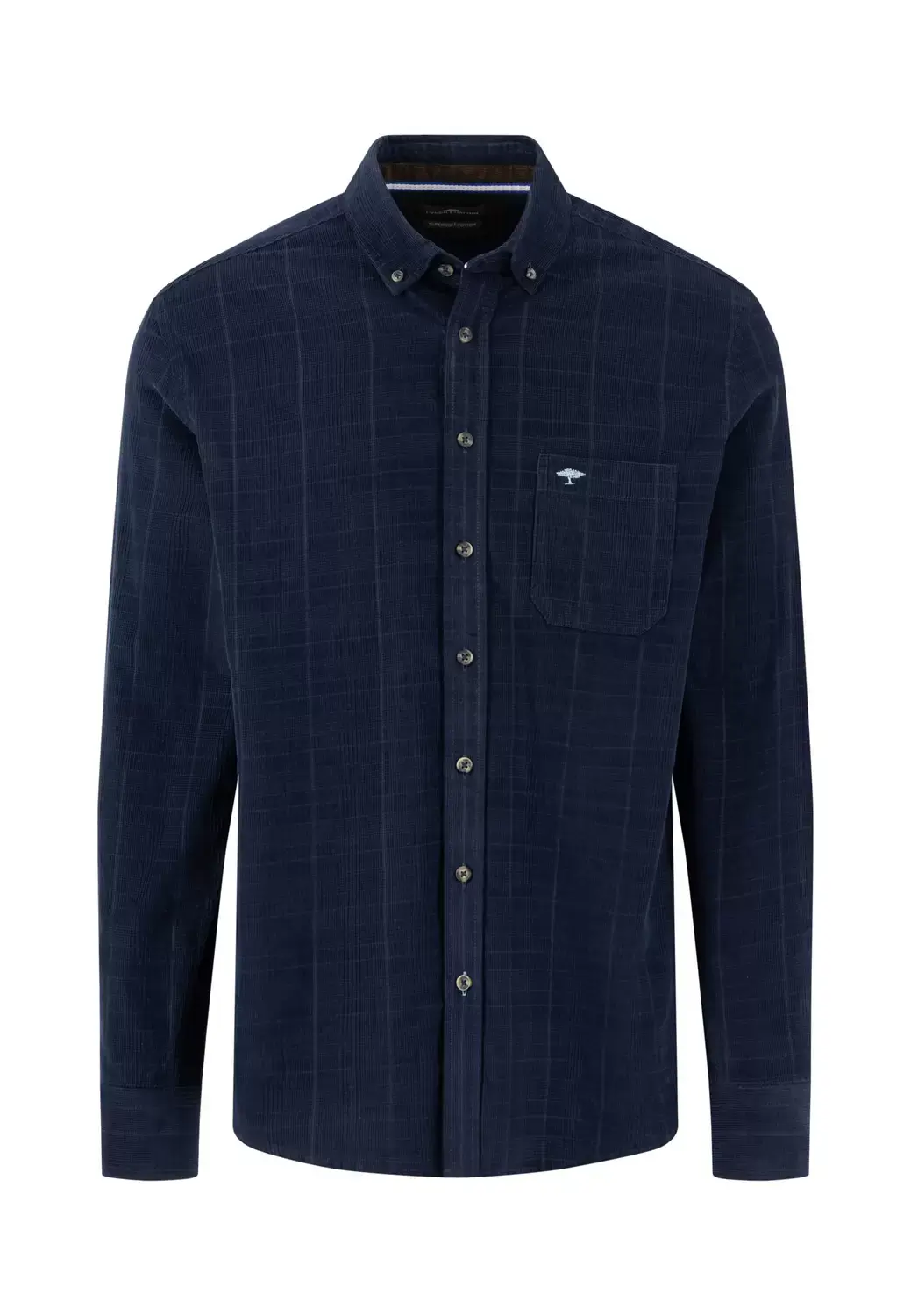 Fynch Hatton Corduroy Check, B.D., 1/1, navy