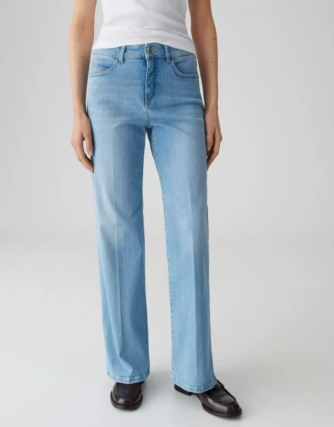 Opus PANTS Melly modern, light sky blue