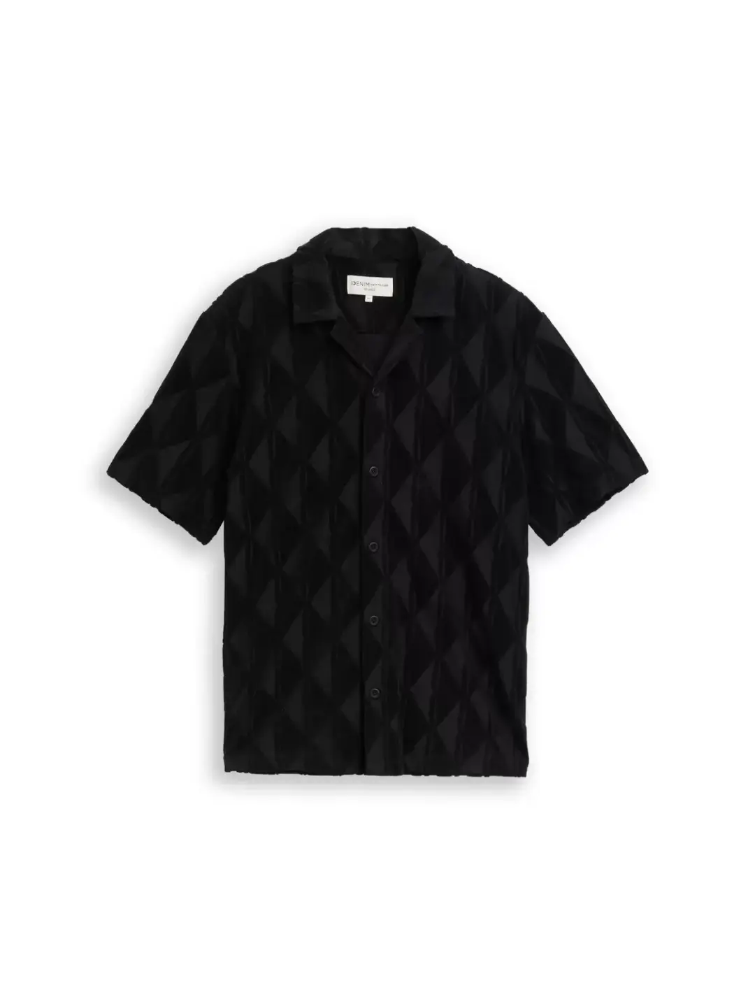 Tom Tailor relaxed structured towling shi, Black