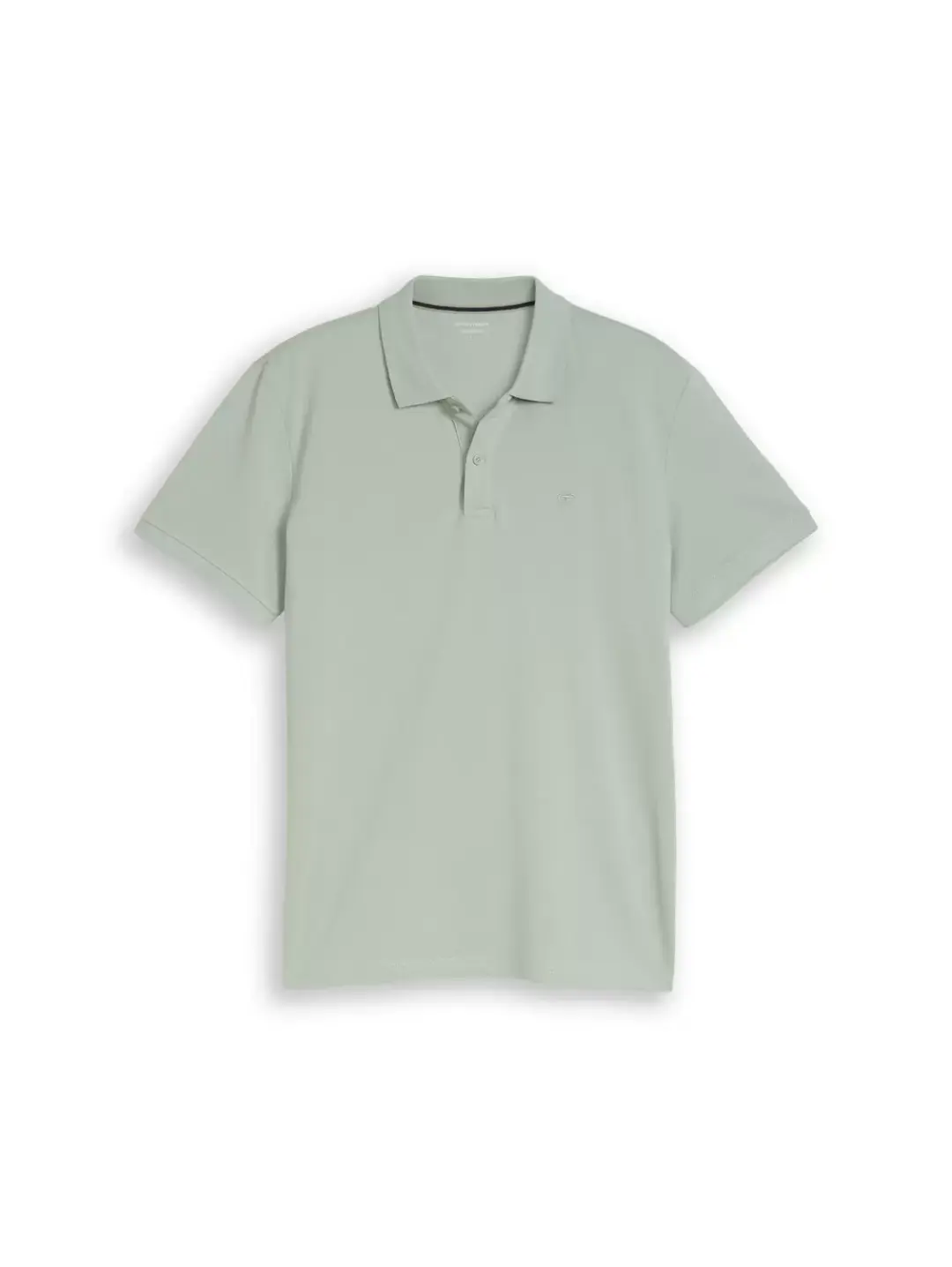 Tom Tailor basic polo with contrast, soft greyish green