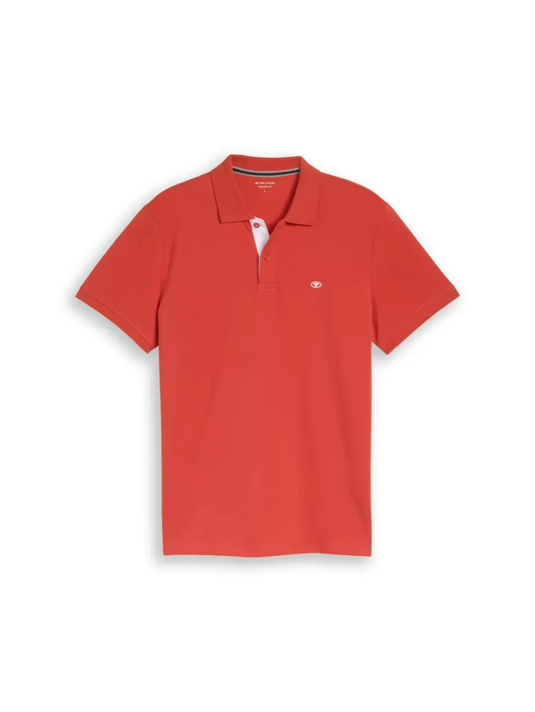 Tom Tailor basic polo with contrast, Chili Orange