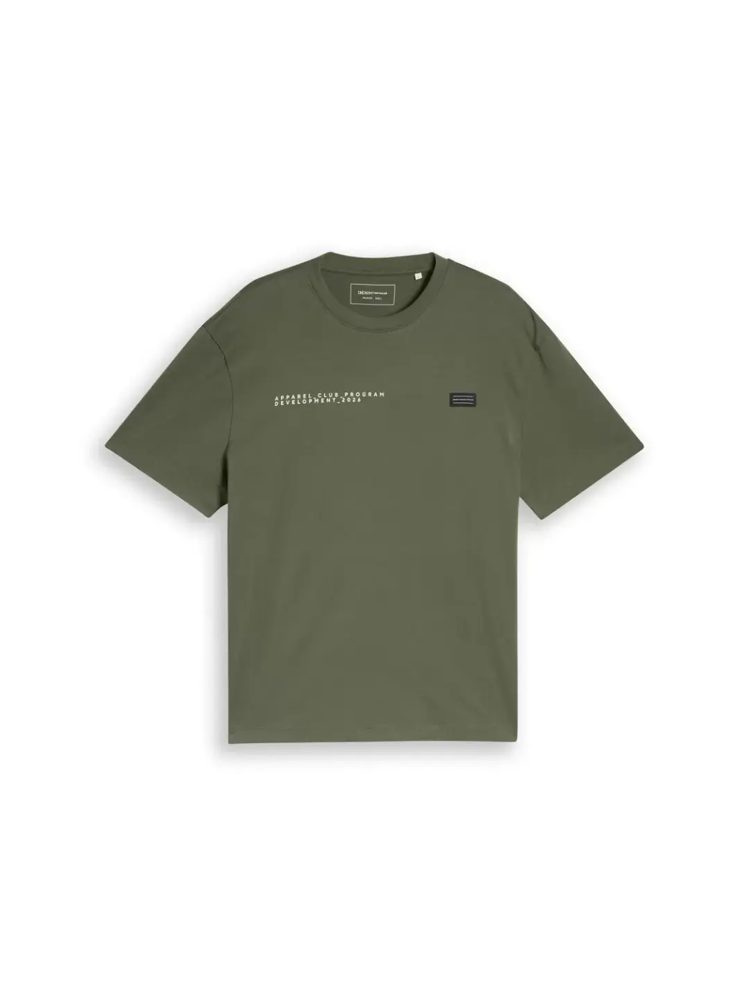 Tom Tailor relaxed applicated print t-shi, urban olive green