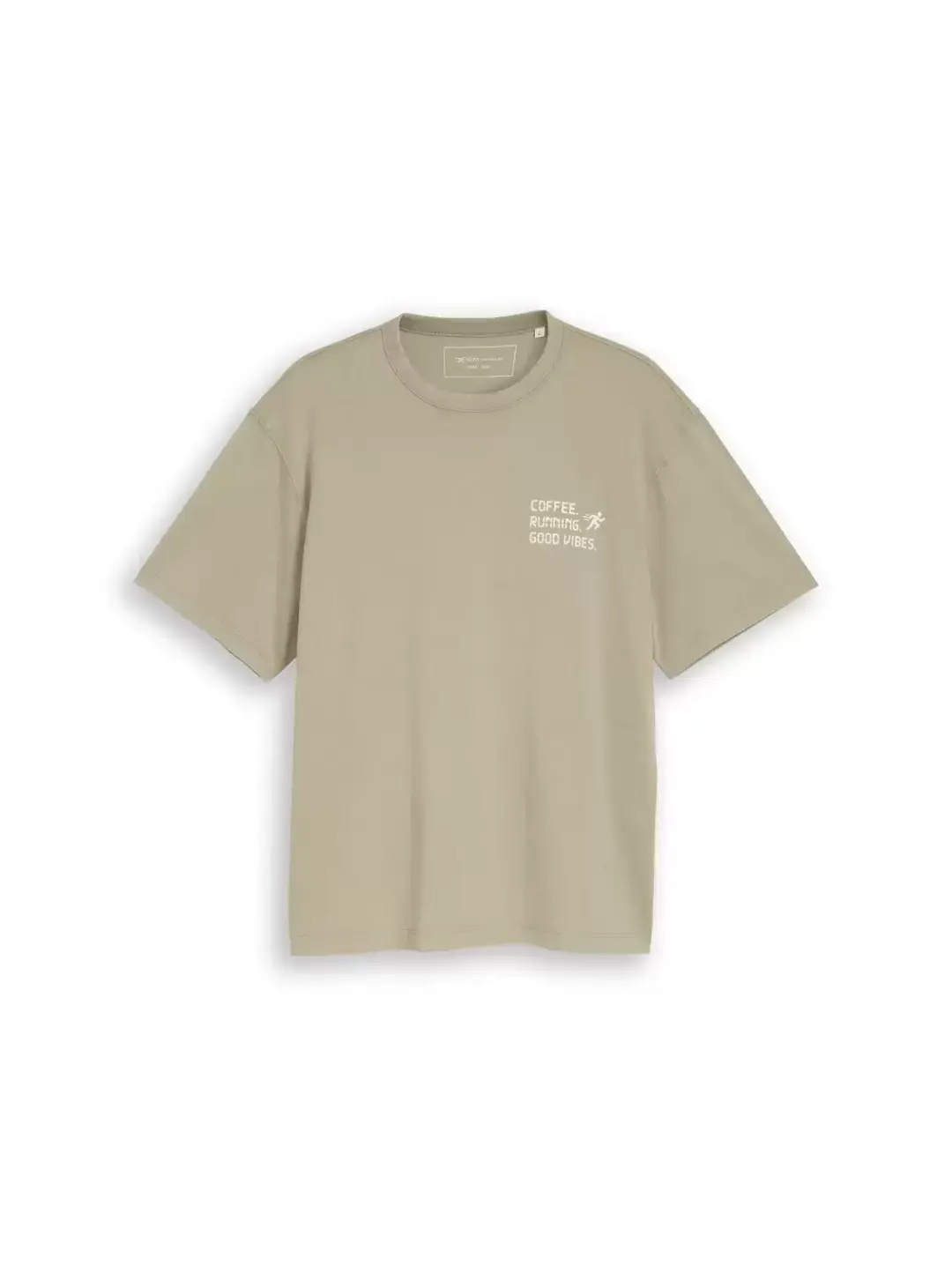Tom Tailor relaxed overdye print t-shirt, dark sage green