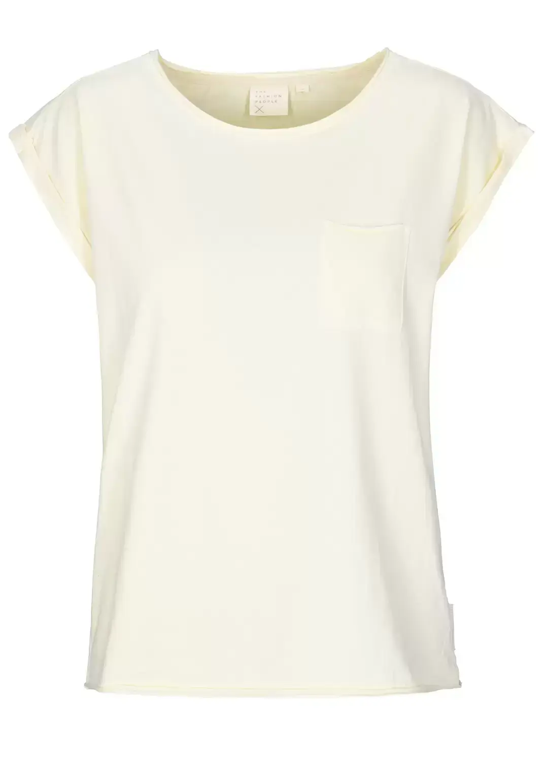 The Fashion People T-Shirt with pocket, BUTTERCREAM