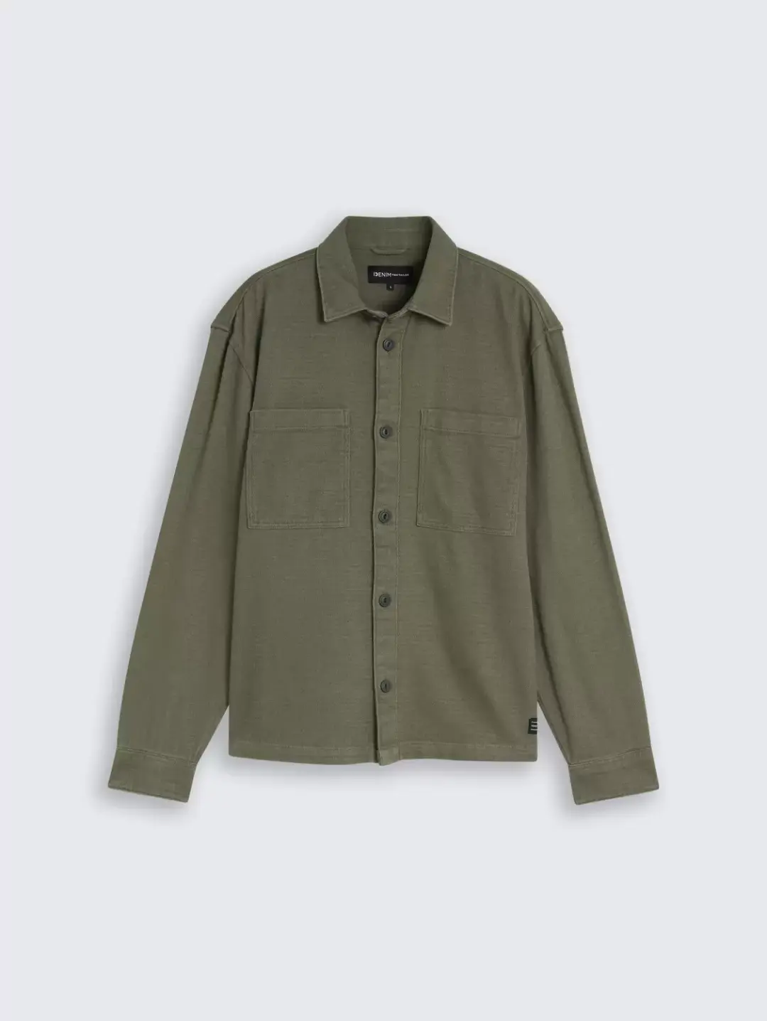 Tom Tailor heavy structured overshirt, urban olive green