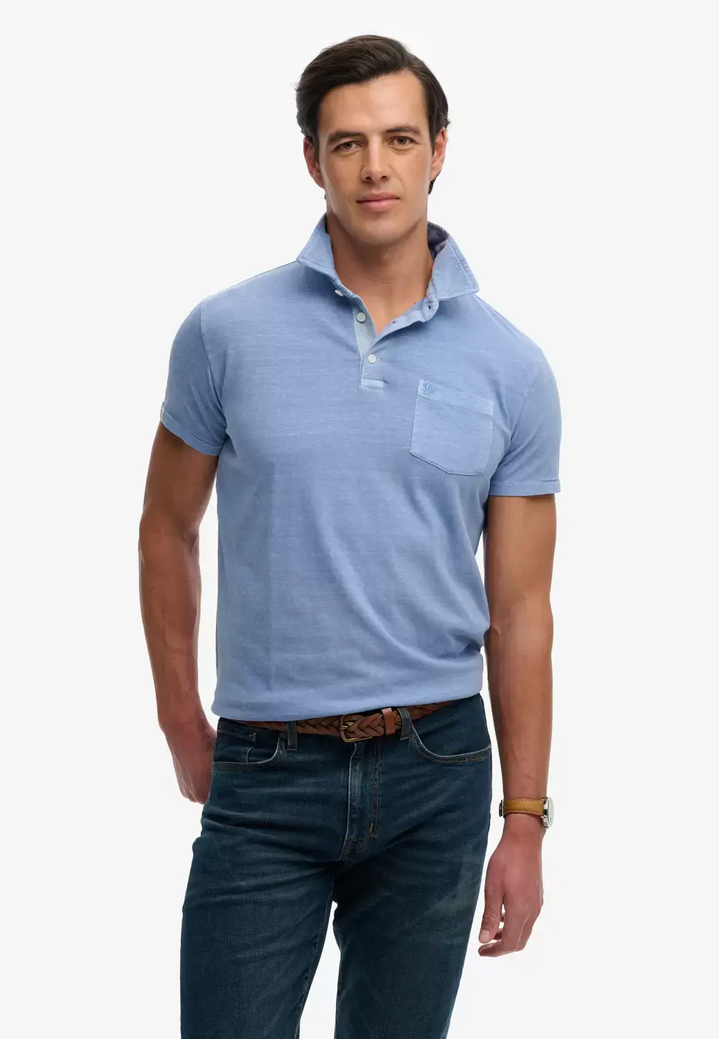 Super Dry CLASSIC COTTON LINEN POLO