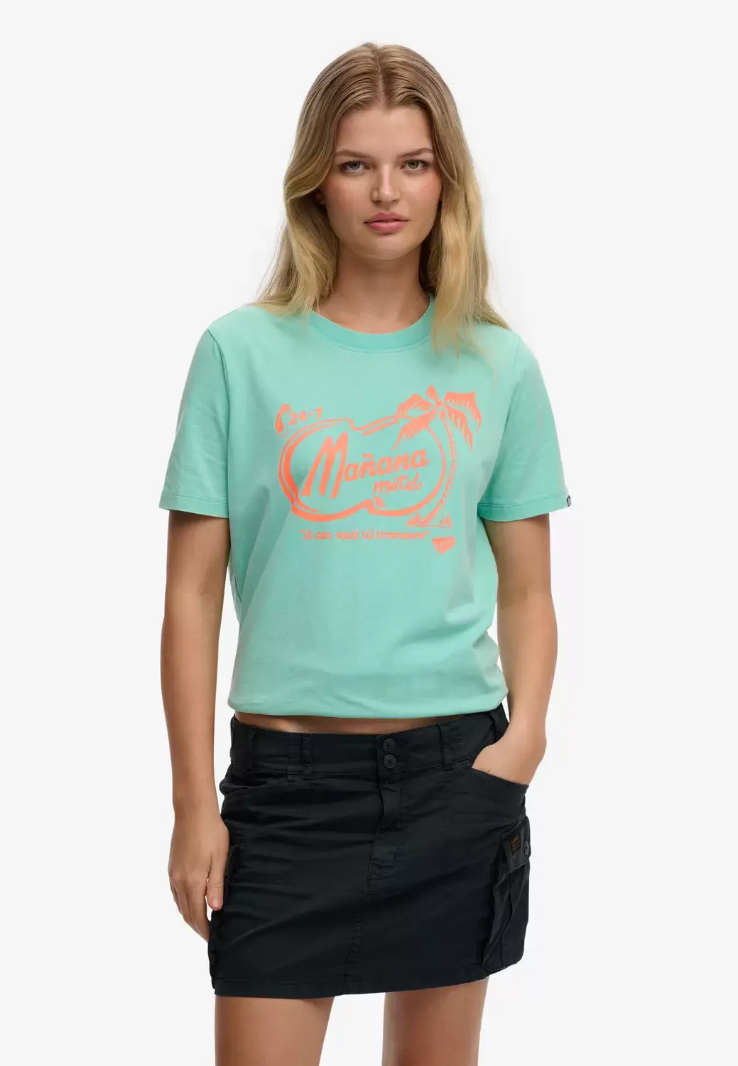 Super Dry ROADSIDE TRADE RELAXED TEE – Grün