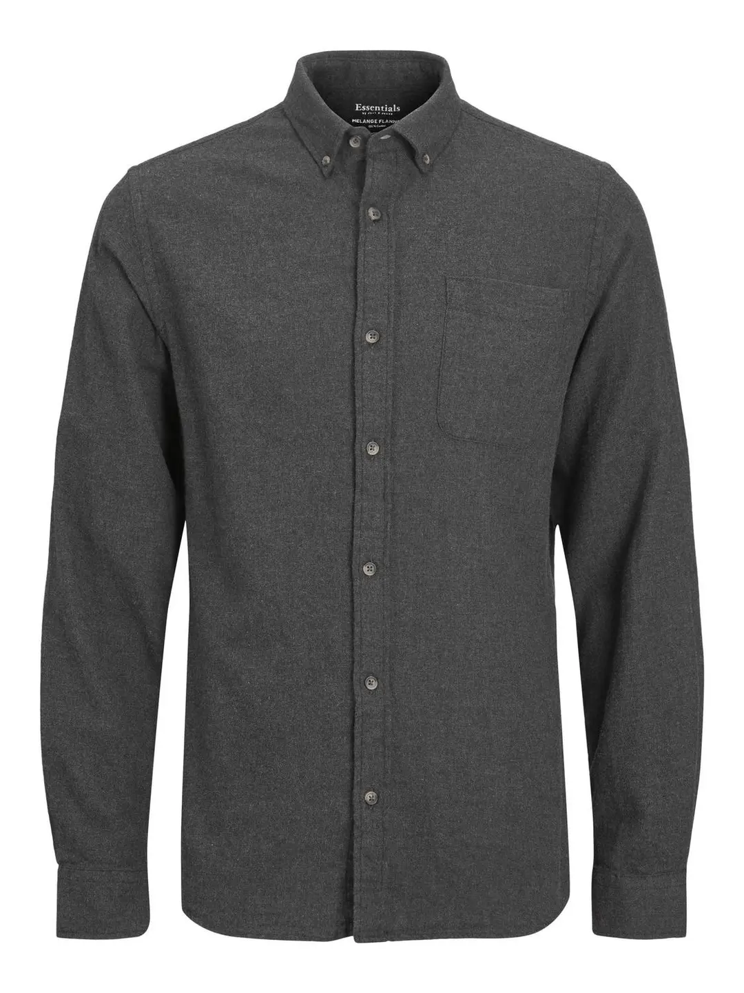 jack & jones JJECLASSIC MELANGE SHIRT LS NOOS, Dark Grey Melange