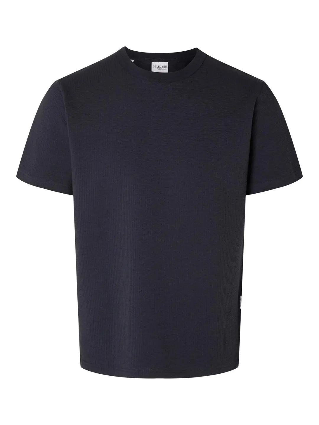 Selected SLHSANDER SEERSUCKER SS O-NECK TEE, Sky Captain
