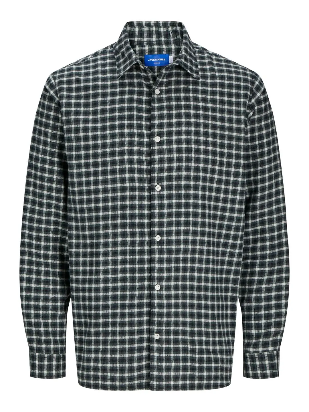 jack & jones JORJOSHUA FLANNEL CHECK SHIRT LS, Forest Night