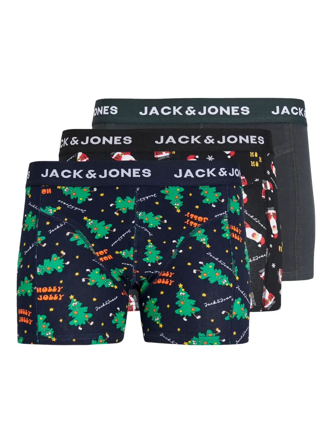 jack & jones JACHOLLY JOLLY TRUNKS 3 PACK, Black/Sky captain - Forest river