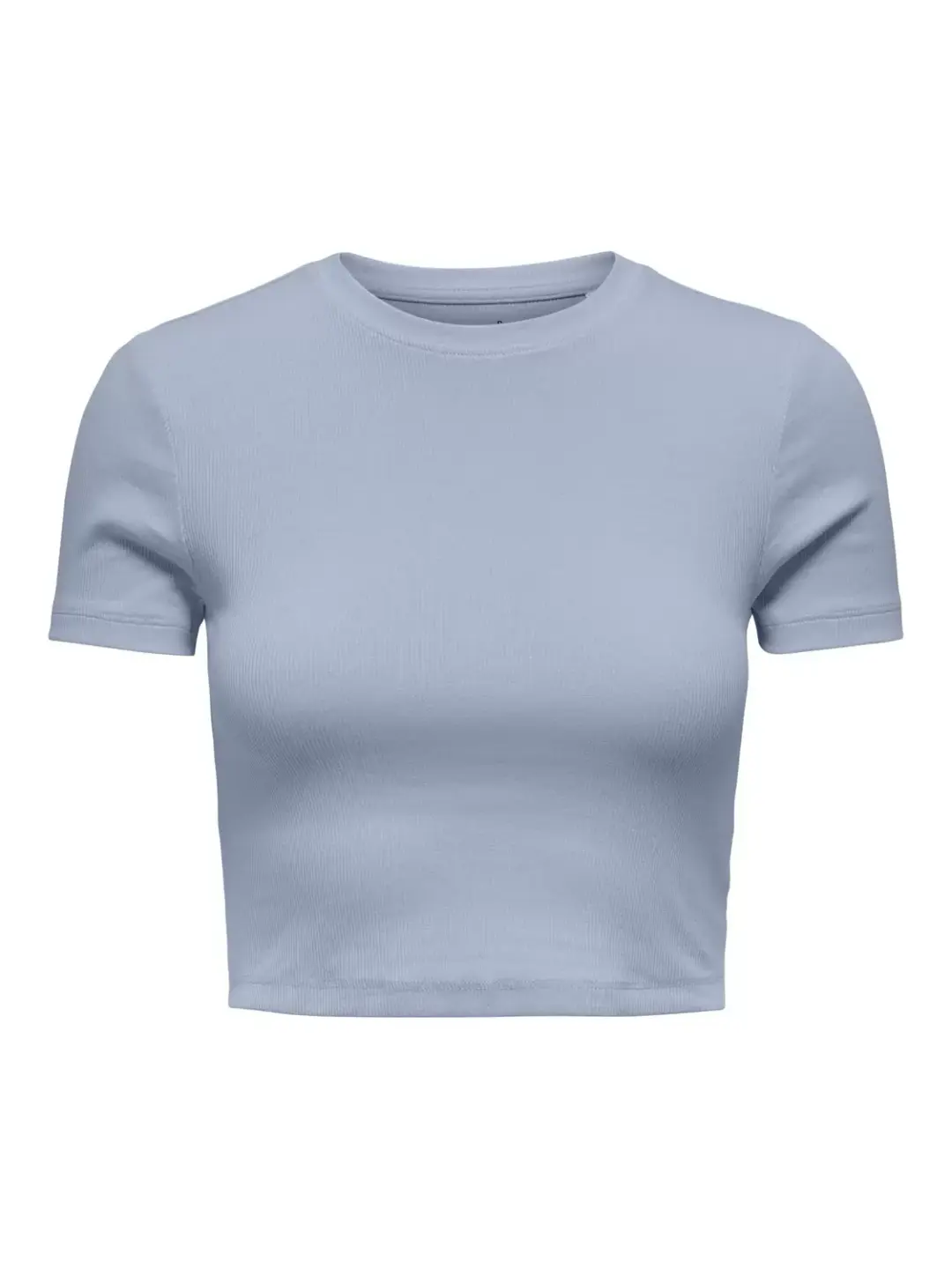 Only ONLBETTY LIFE SS O-NECK SHORT TOP C, Soft Chambray