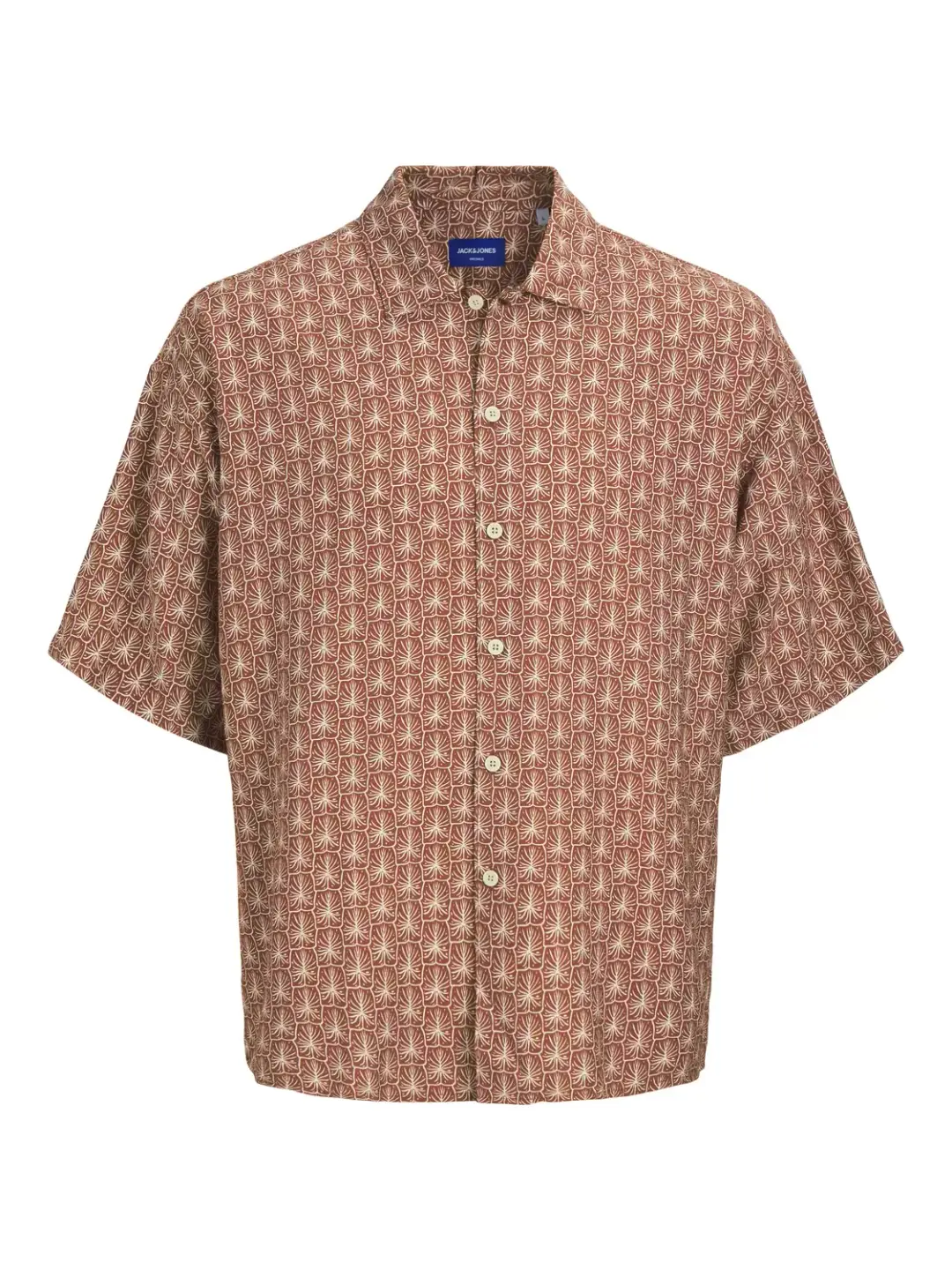 jack & jones JORMARSHALL ISLINGTON AOP SHIRT SS, Arabian Spice