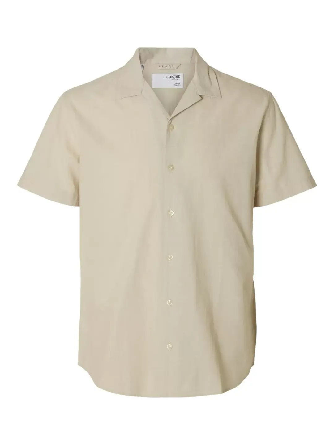 Selected SLHREGSUN SHIRT SS RESORT, Pure Cashmere