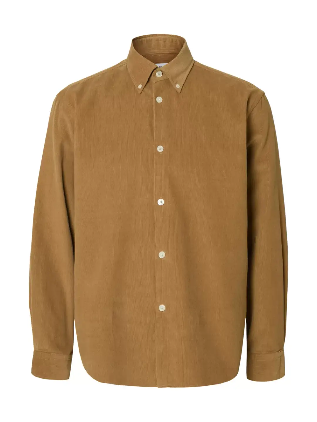 Selected SLHREGDANNI CORD BD LS SHIRT NOOS, Kelp