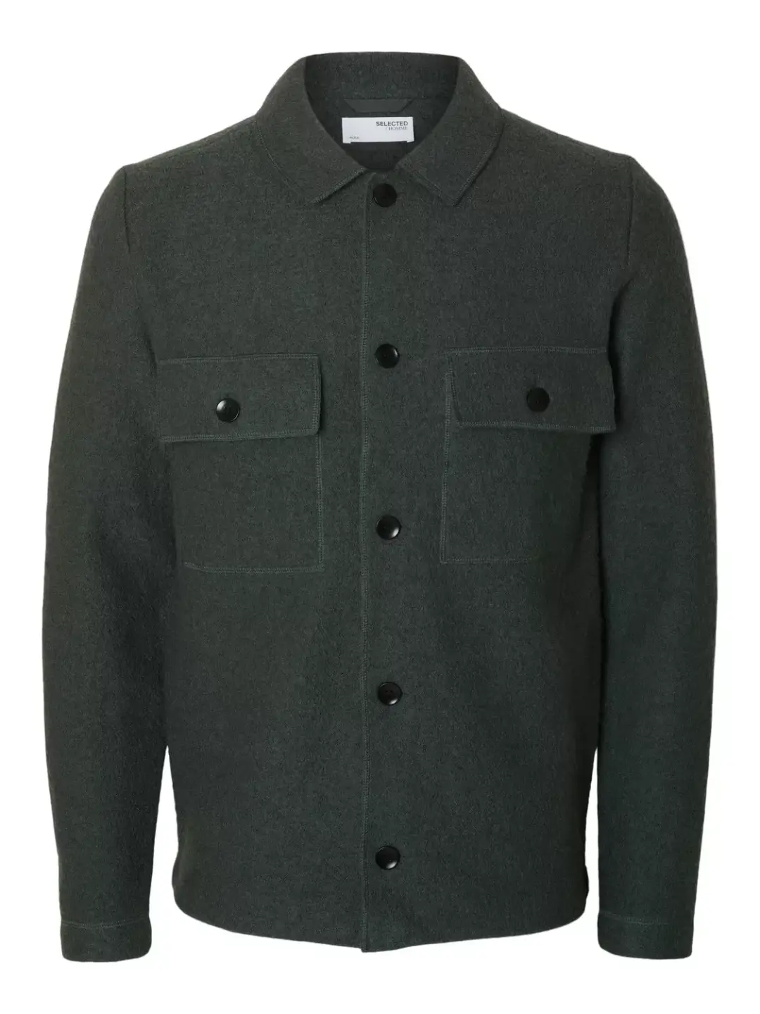 Selected SLHNEALY LS KNIT WORKWEAR CARDIGAN, Deep Forest
