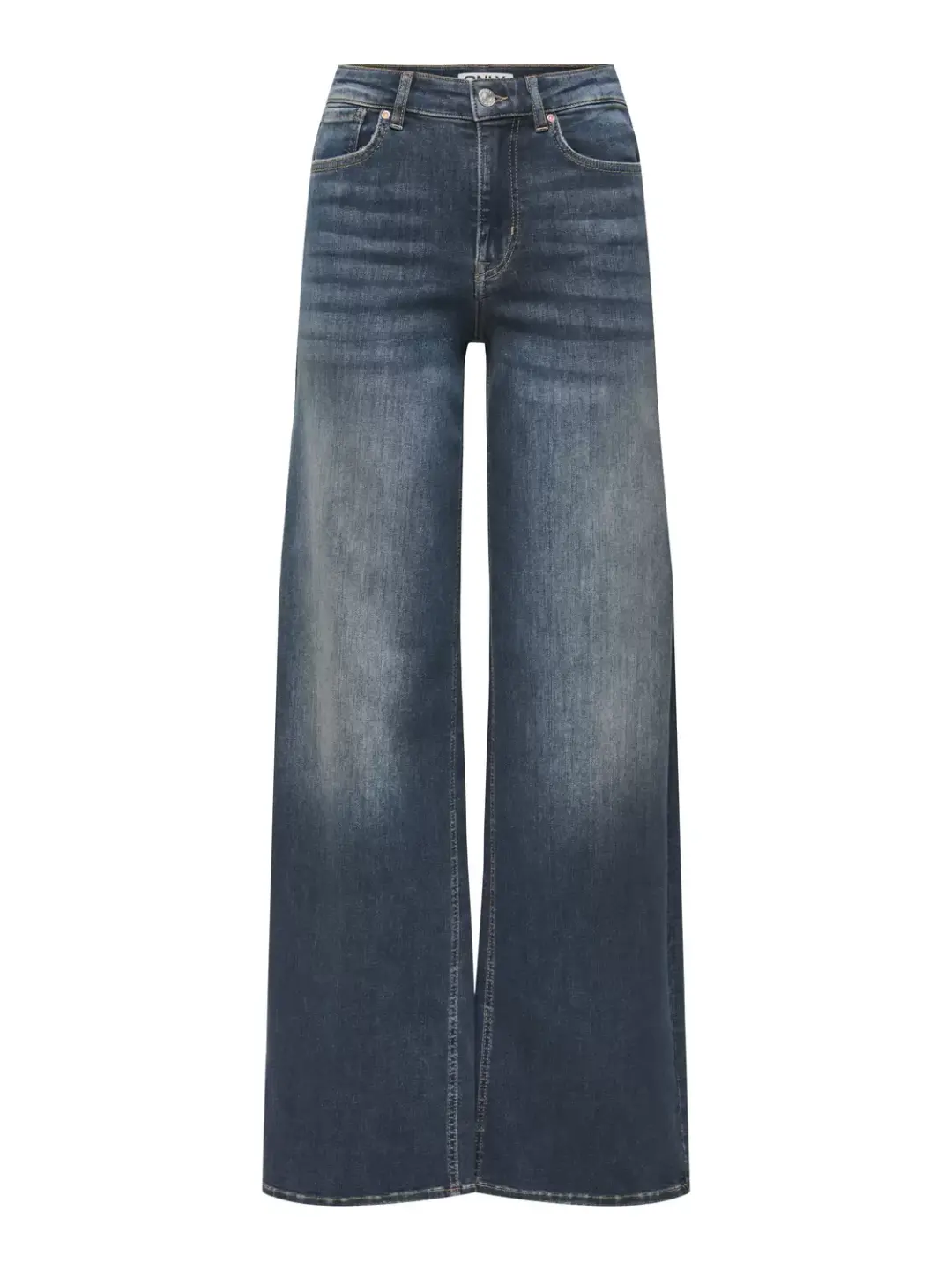Only ONLMADISON BLUSH HW WIDE DNM DOT529, Dark Blue Denim