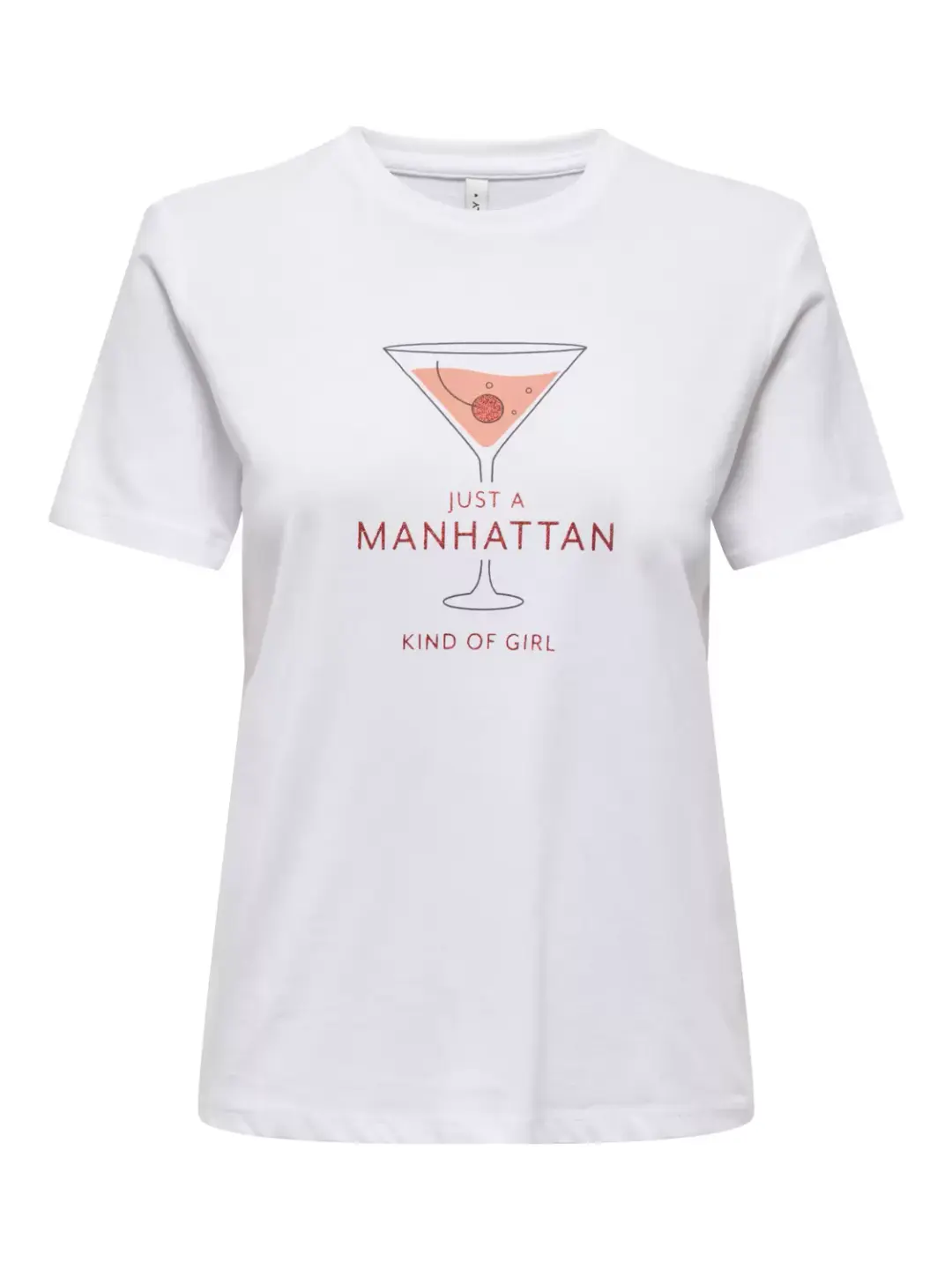 Only ONLKELSEY LIFE S/S REG TEE CS JRS, Bright White/Manhatten