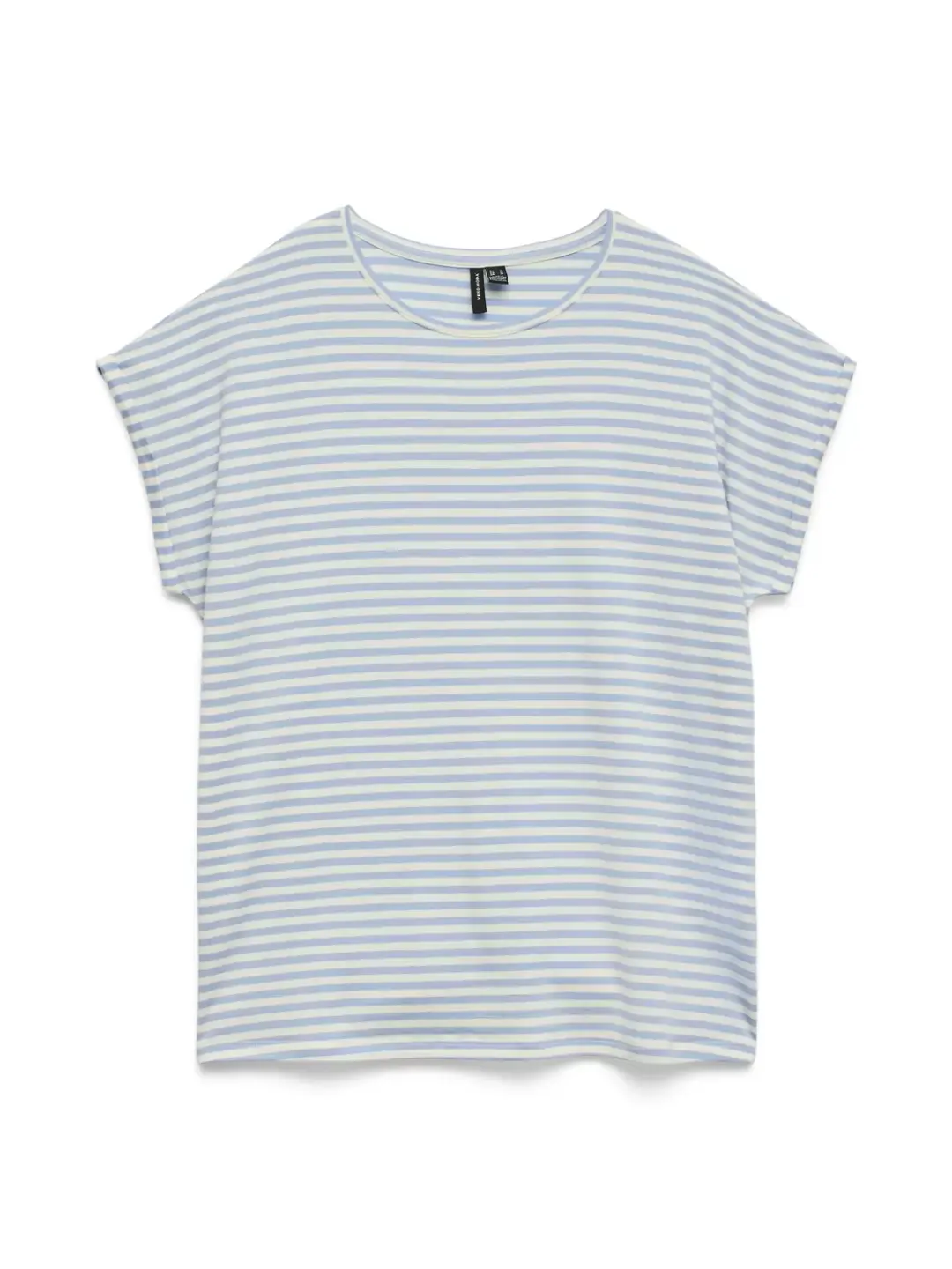 Vero Moda VMAVA SS TOP STRIPE JRS NOOS, Brunnera Blue/PRISTINE