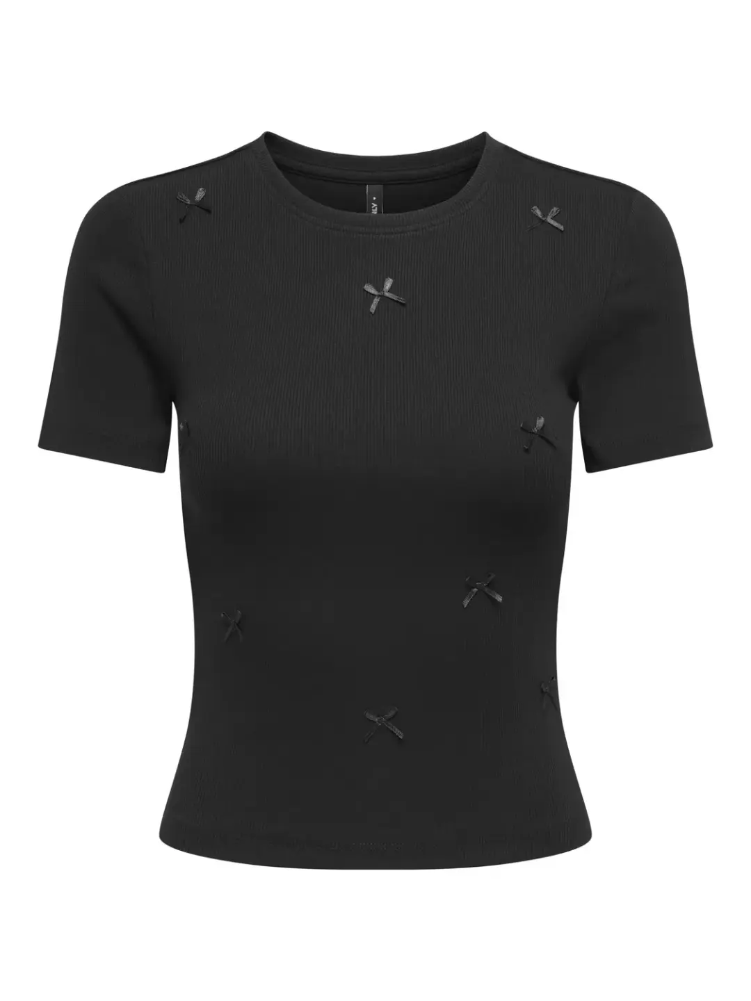 Only ONLFEMKE LIFE S/S BOW TOP BOX JRS, Black/Black bows