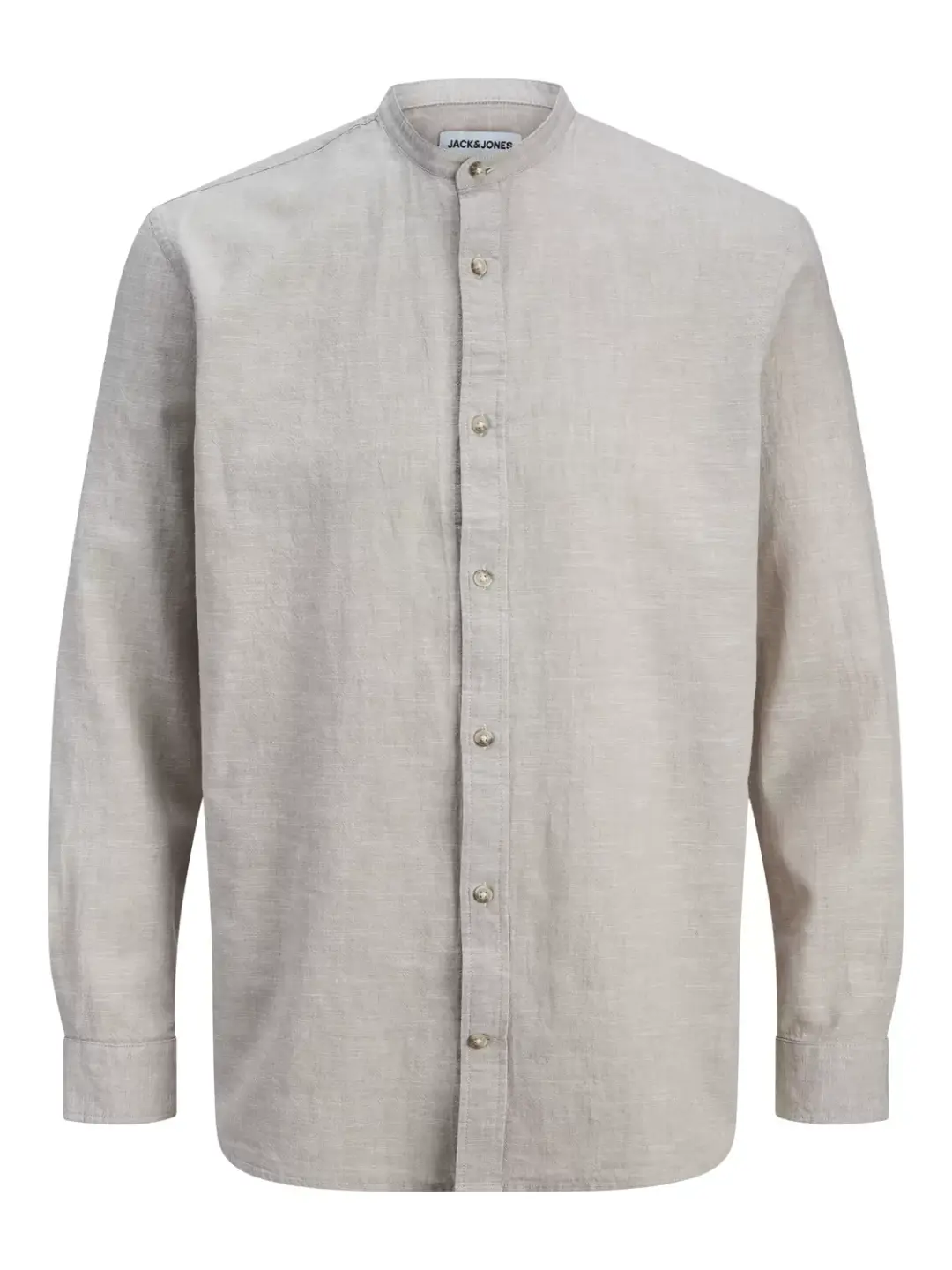 jack & jones JJESUMMER LINEN BLEND BAND SHIRT L/S SN
