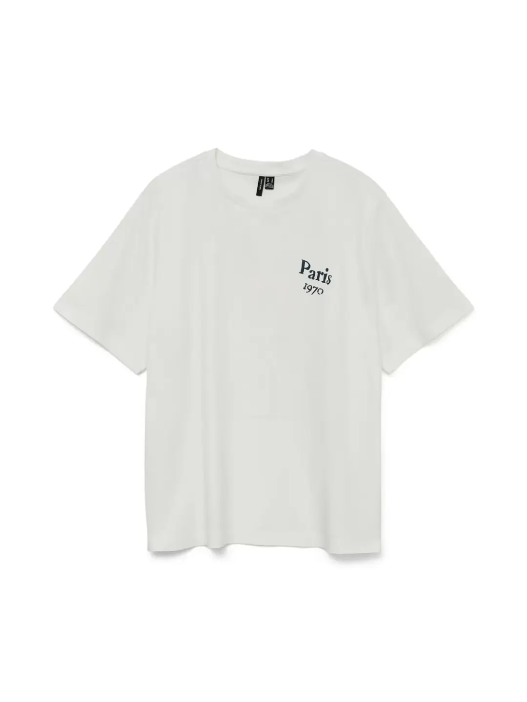 Vero Moda VMVERA CATY SS TOP BOX JRS, Snow White/PARIS 1970