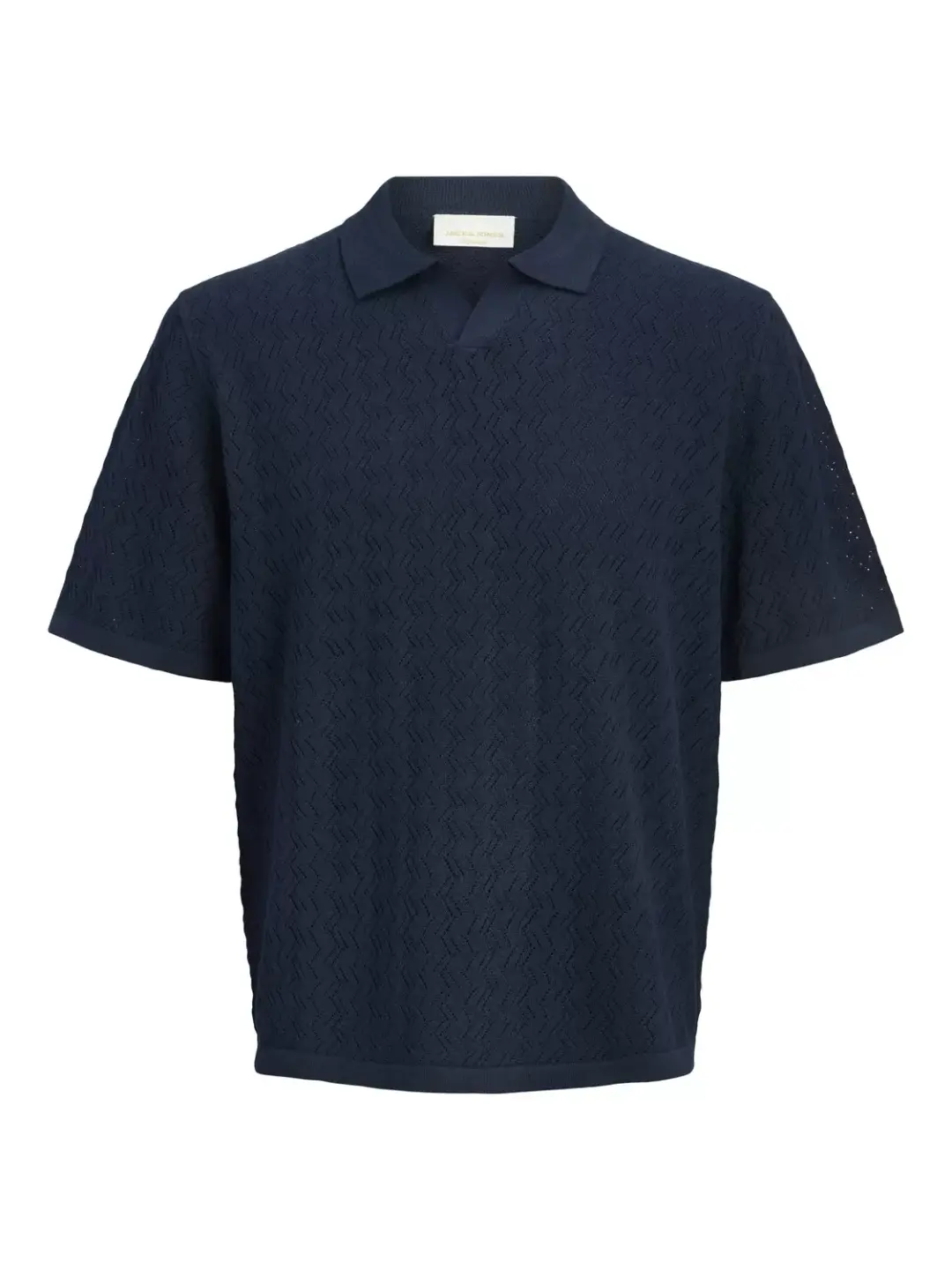 jack & jones JORTYLER KNIT SS SPLIT NECK POLO SN, Sky Captain