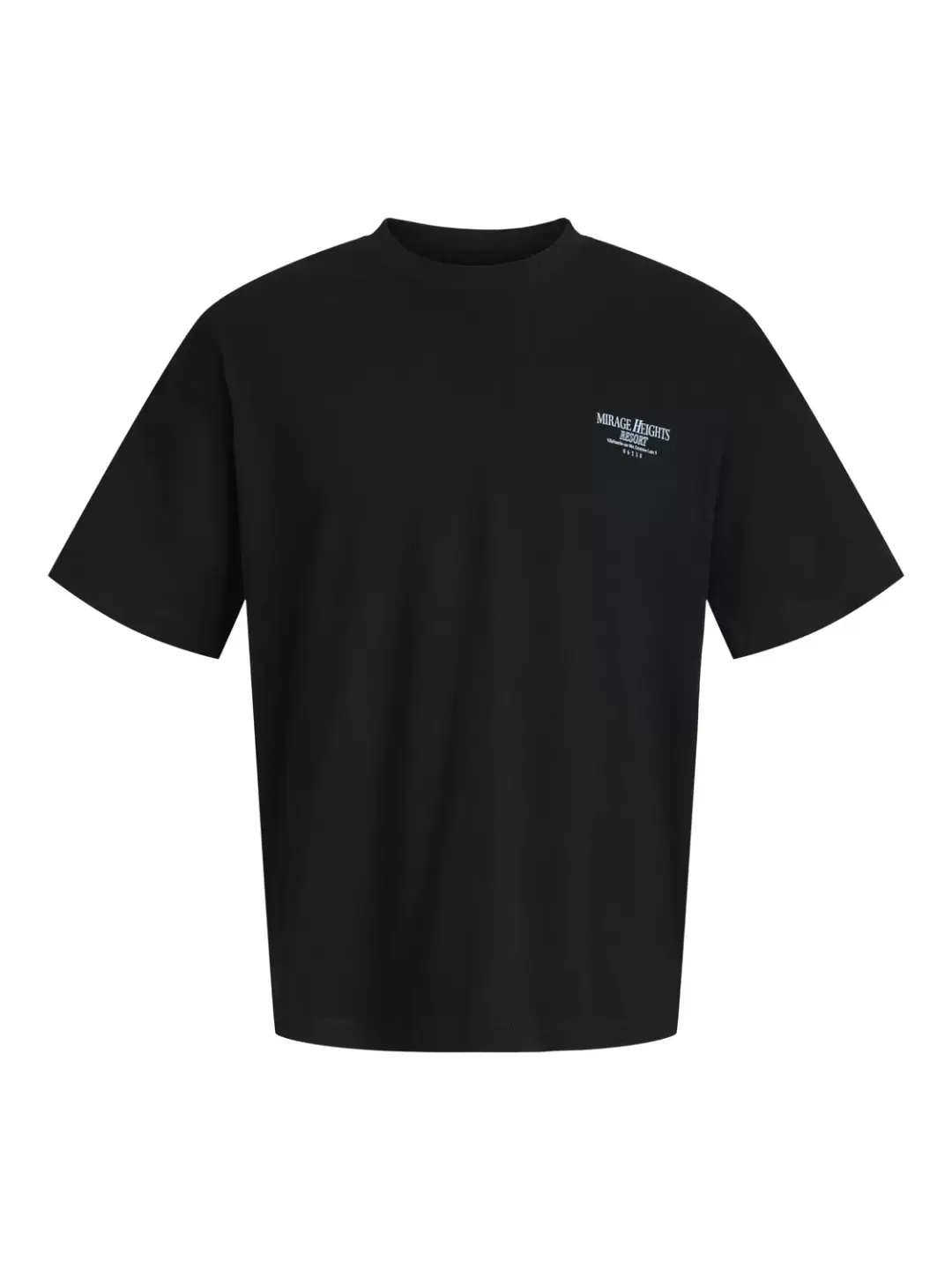 jack & jones JORSANREMO BACK TEE SS CREW NECK LN, Black