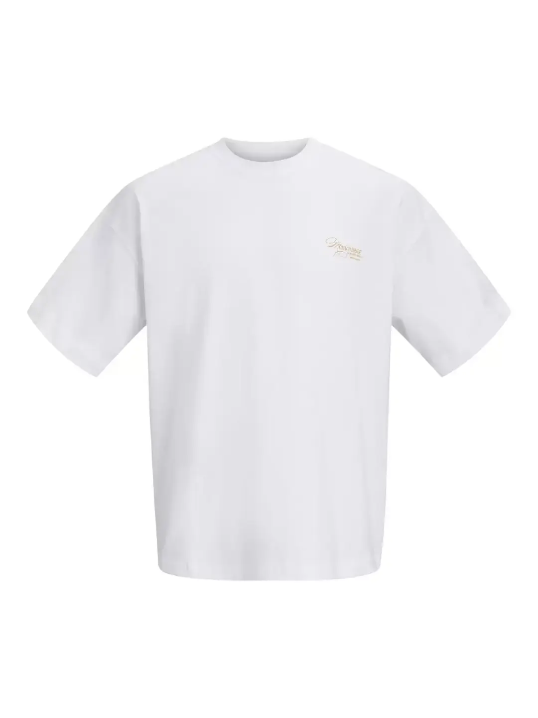 jack & jones JORSANREMO BACK TEE SS CREW NECK LN, Bright White